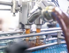 Sauces being prepared in a food manufacturing setting