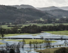 Flooded agricultural fields